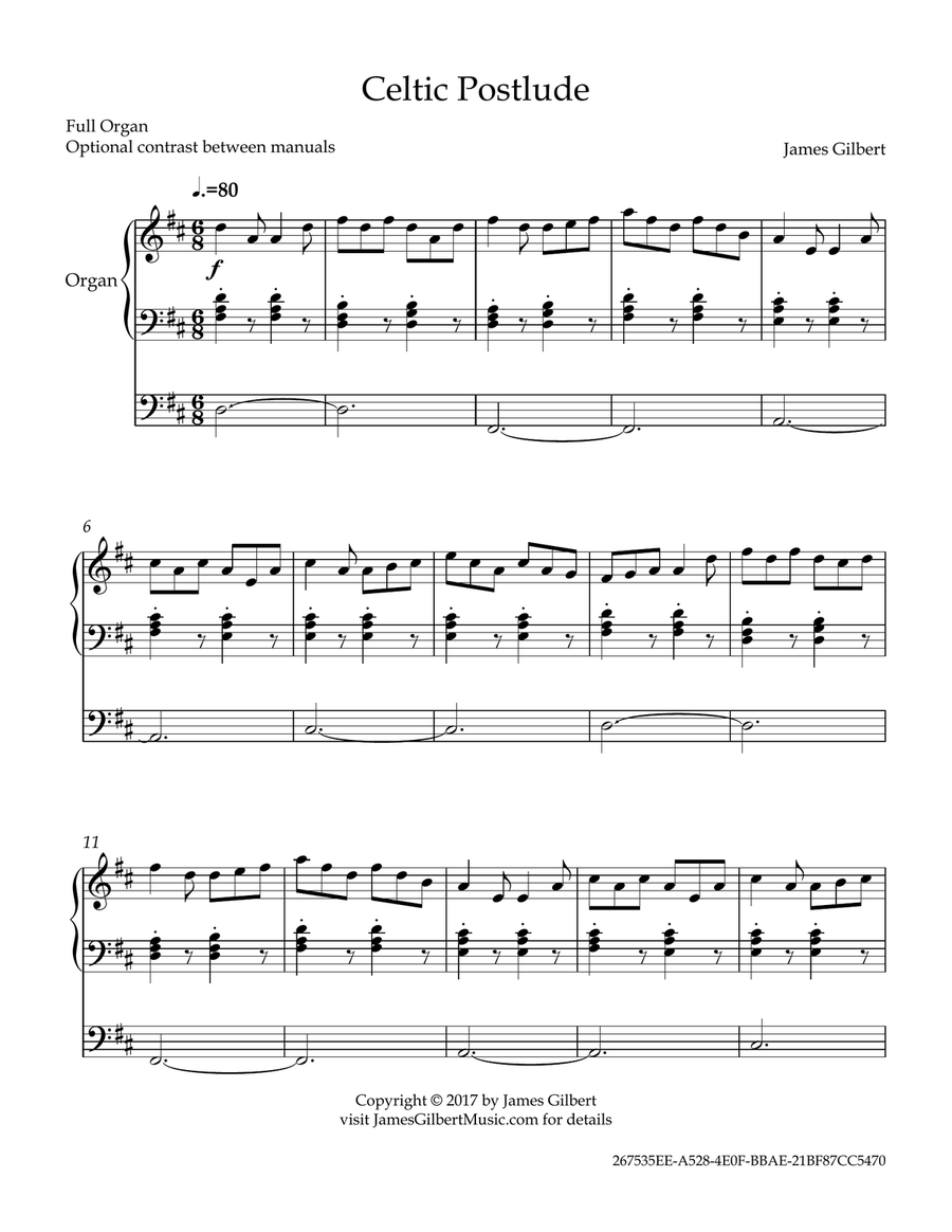 Celtic Postlude Celtic Postlude Celtic Fiddle scores gallery preview page 2
