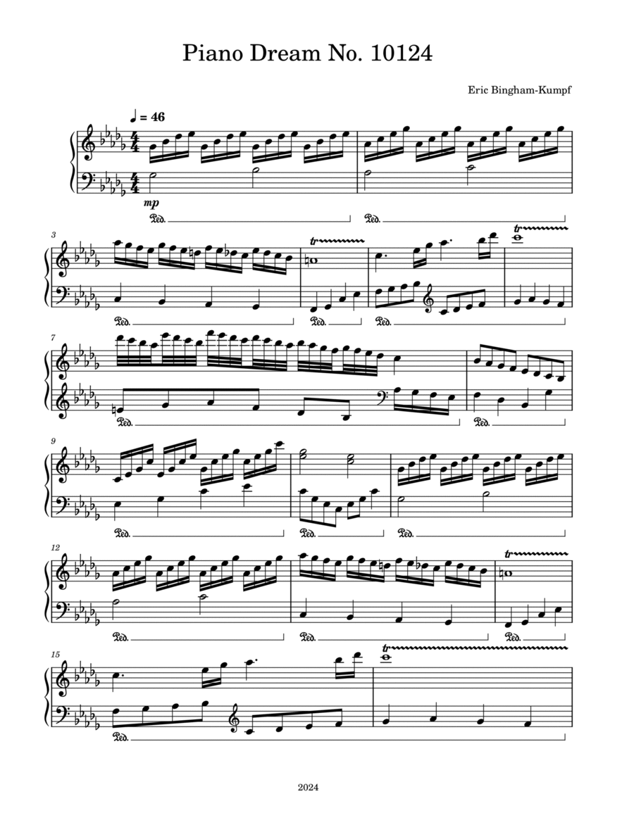 Piano Dream No. 10124 Piano Dream No. 10124 Piano Solo scores gallery preview page 1