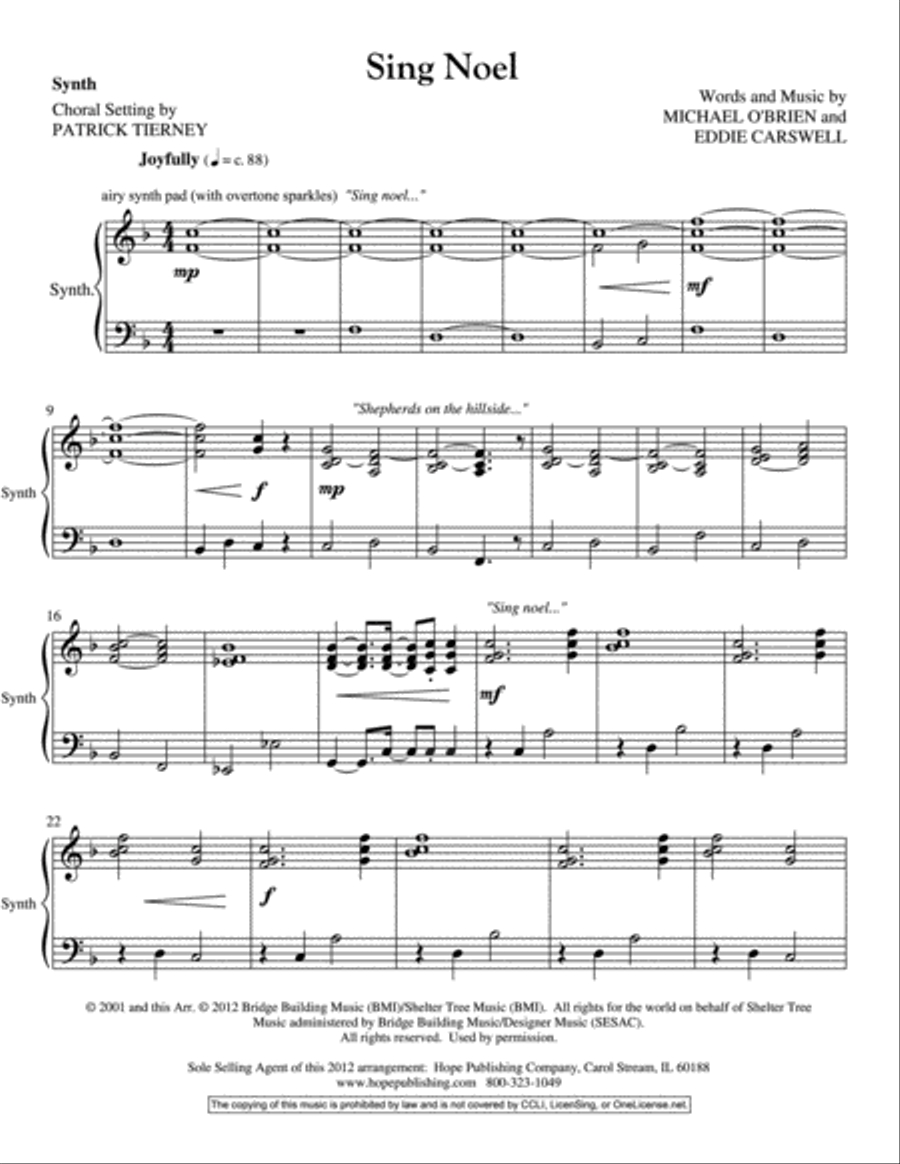 Sing Noel Unison Choir scores gallery preview page 6