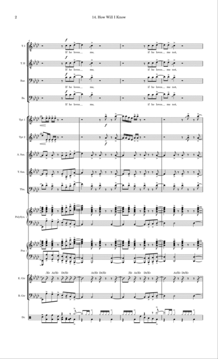 How Will I Know Small Ensemble scores gallery preview page 2