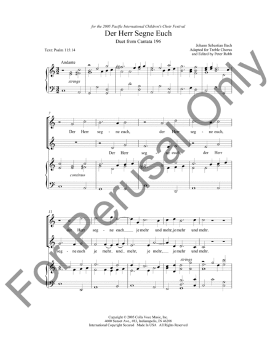 Der Herr Segne Euch (Choral Score) SA scores gallery preview page 2