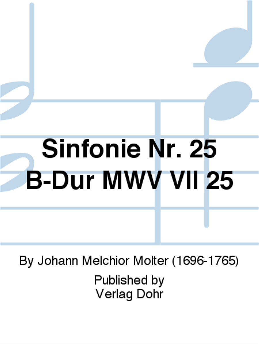 Sinfonie Nr. 25 B-Dur MWV VII 25 Set of Parts scores gallery preview page 1