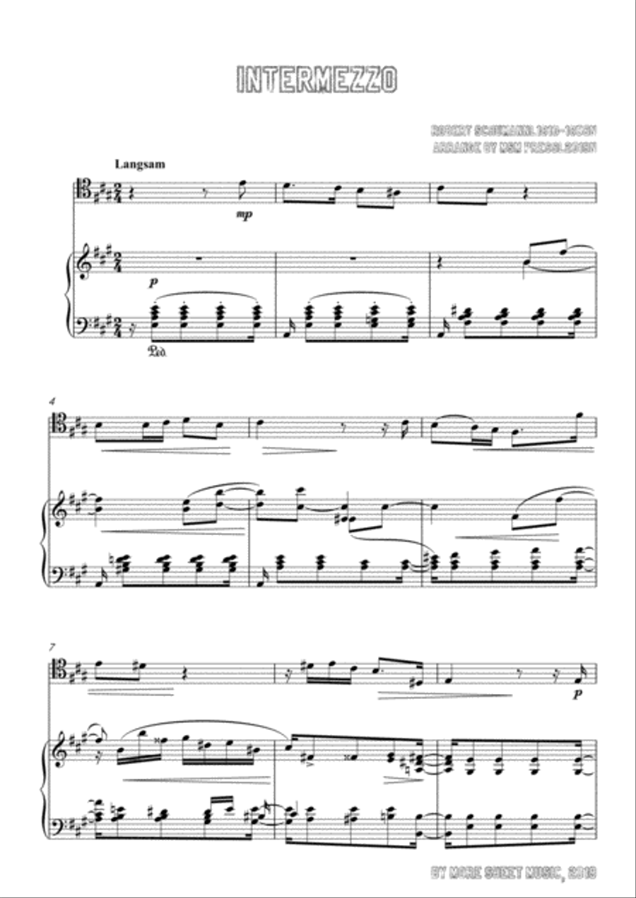 Schumann-Intermezzo,for Cello and Piano Piano scores gallery preview page 3
