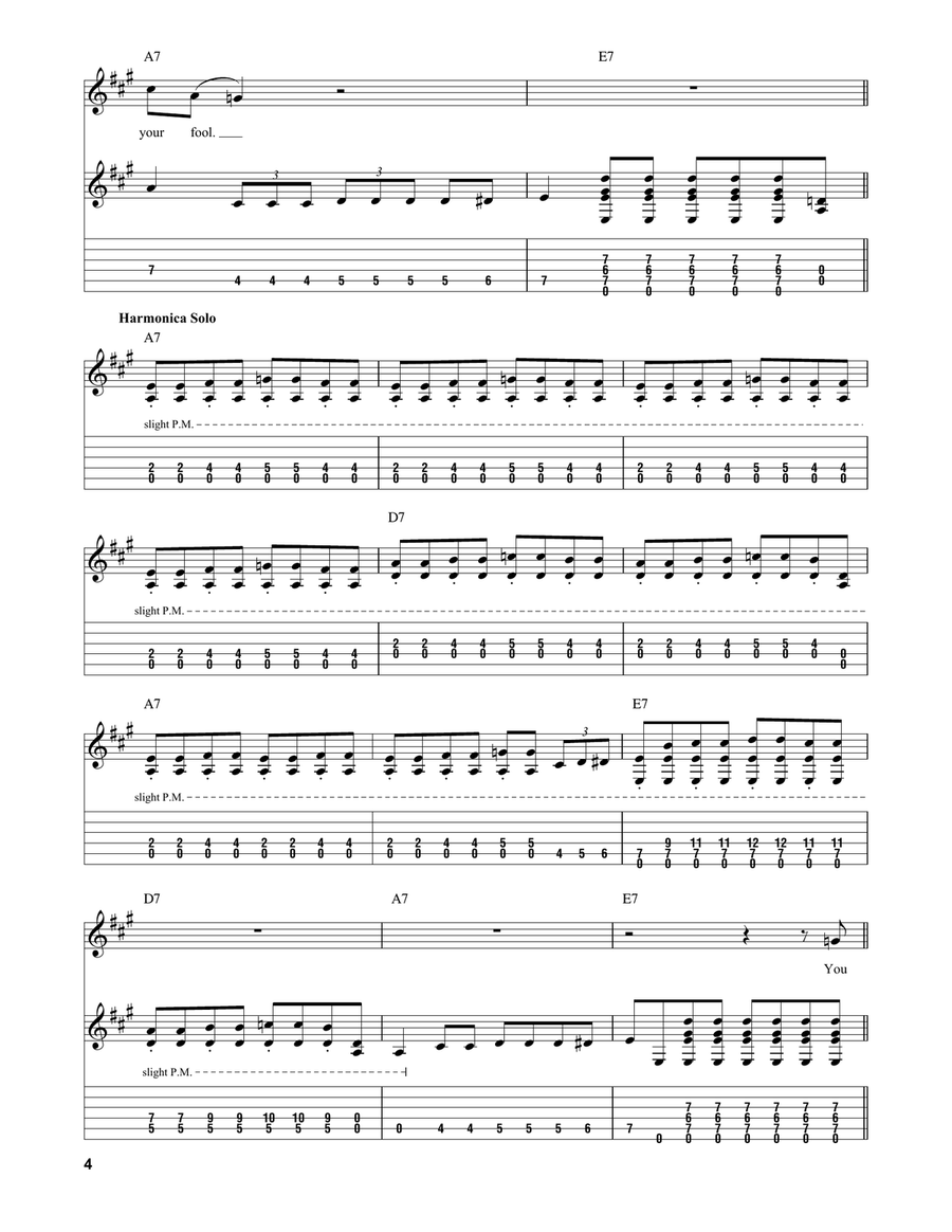 Just Your Fool Electric Guitar scores gallery preview page 4