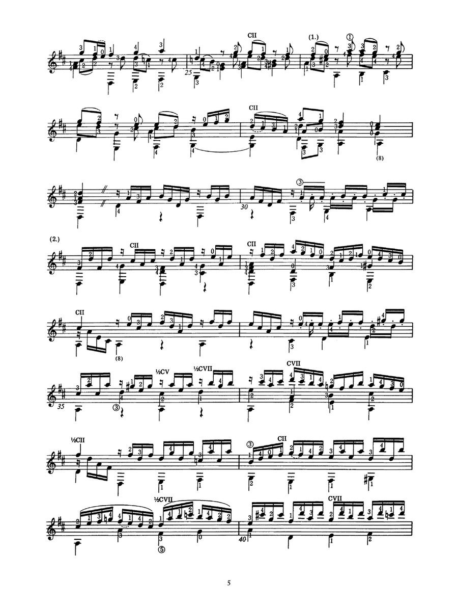 Prelude, Fugue And Allegro BWV 998 Acoustic Guitar scores gallery preview page 5