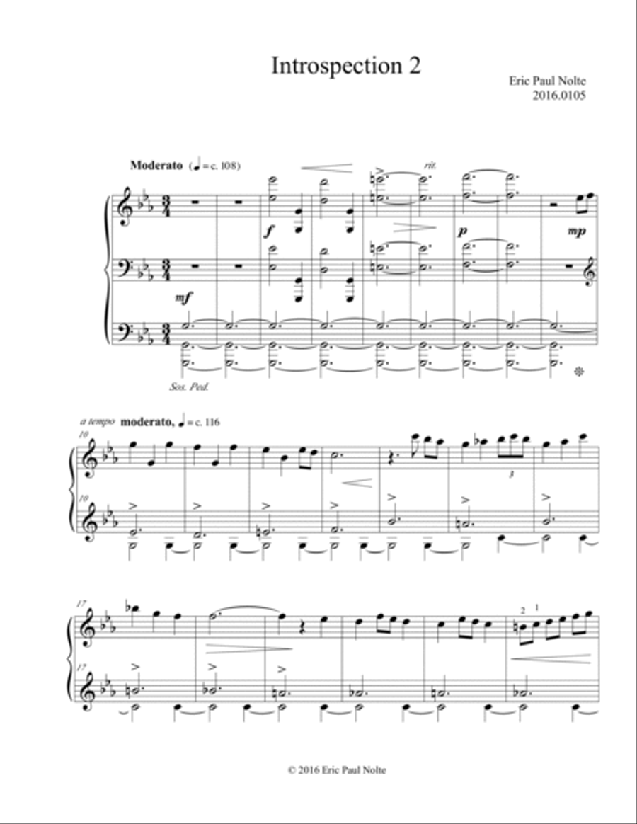 Introspection 2 Piano Solo scores gallery preview page 2