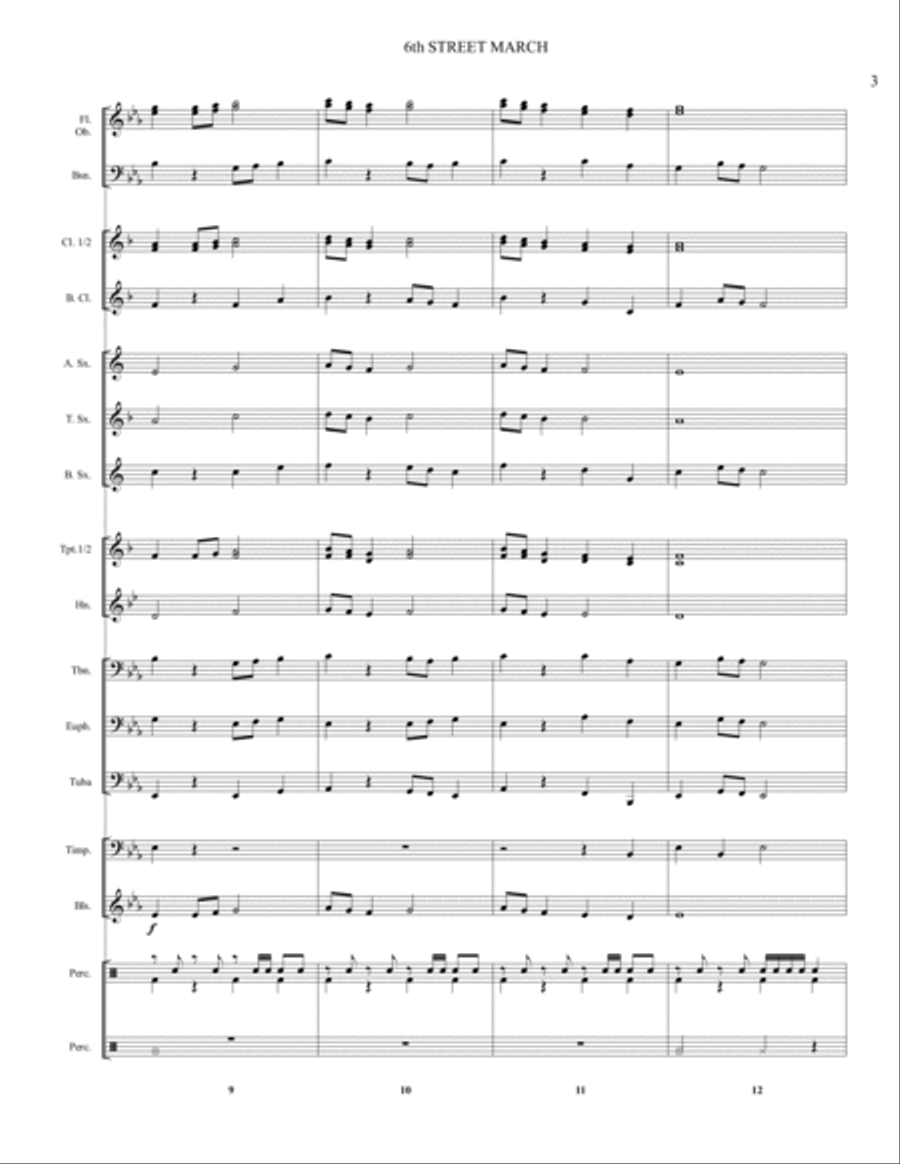6th Street March 6th Street March Marching Band scores gallery preview page 4