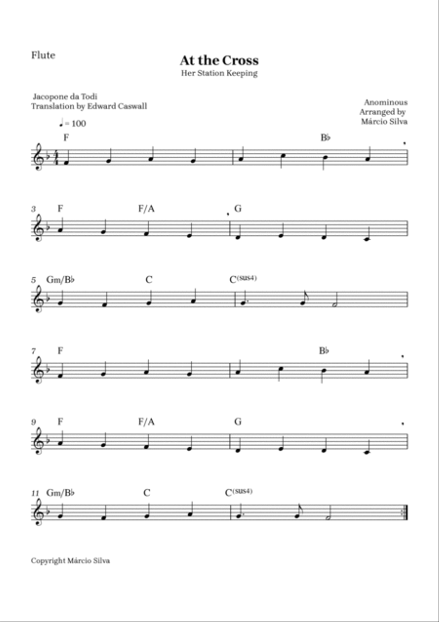 At the Cross, Her Station Keeping Woodwind Quartet scores gallery preview page 3