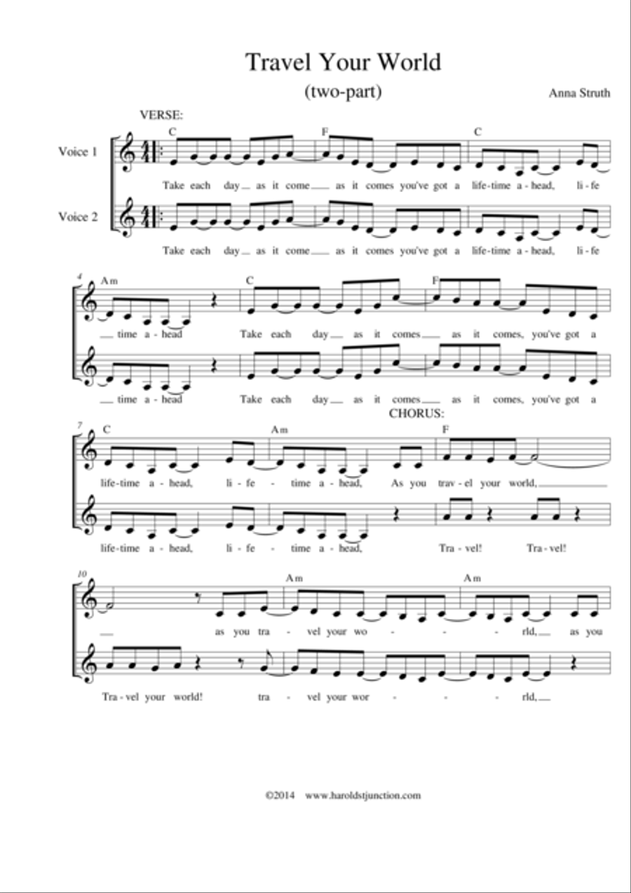 Travel Your World Choir scores gallery preview page 1