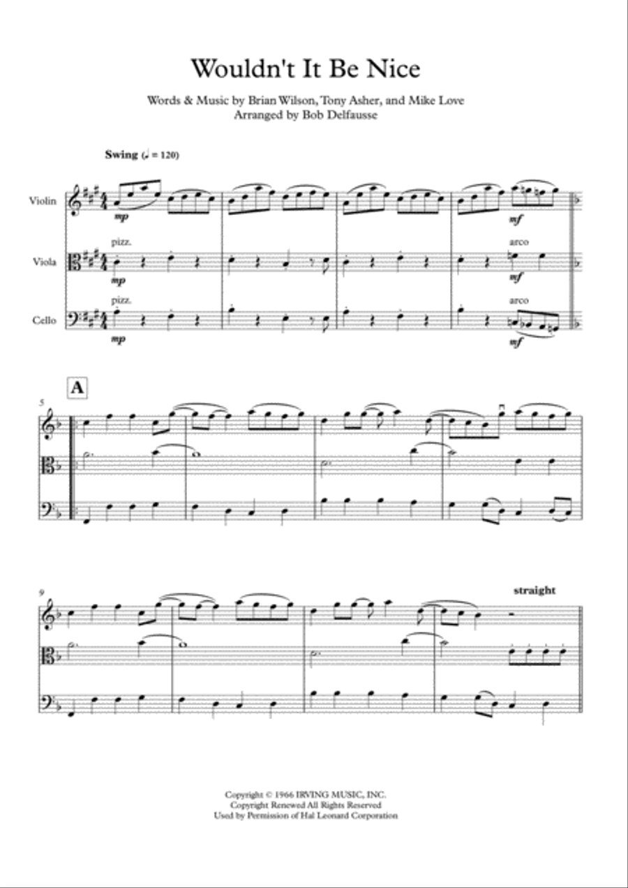 Wouldn't It Be Nice String Trio scores gallery preview page 2