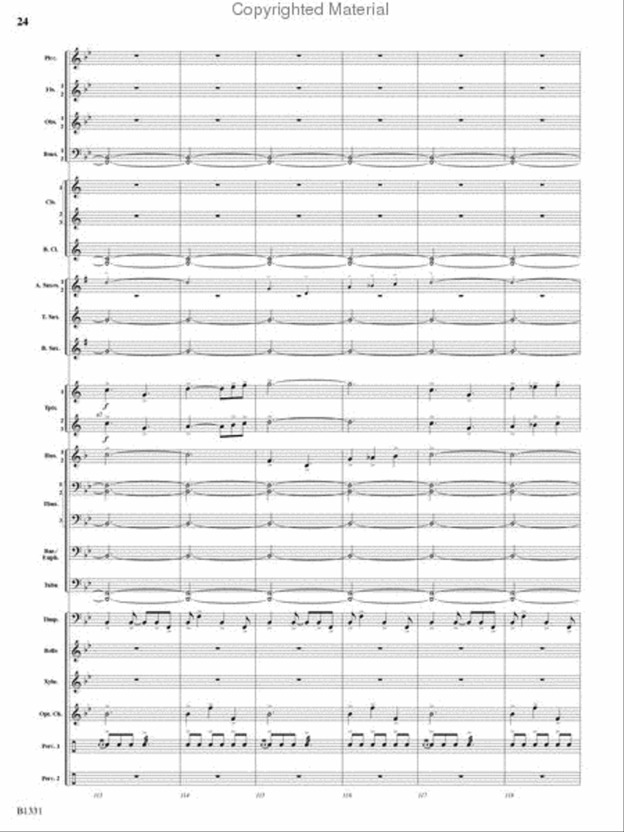 March Jubiloso Concert Band scores gallery preview page 22