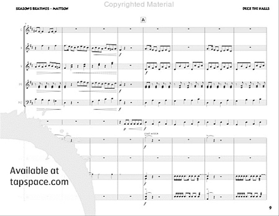 Season's Beatings Percussion Ensemble scores gallery preview page 10