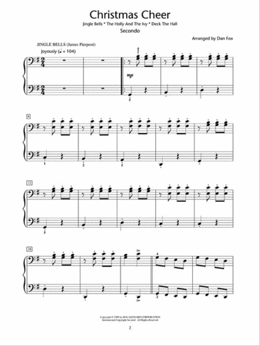 Christmas for Two – Medley Duets 1 Piano, 4-Hands scores gallery preview page 3