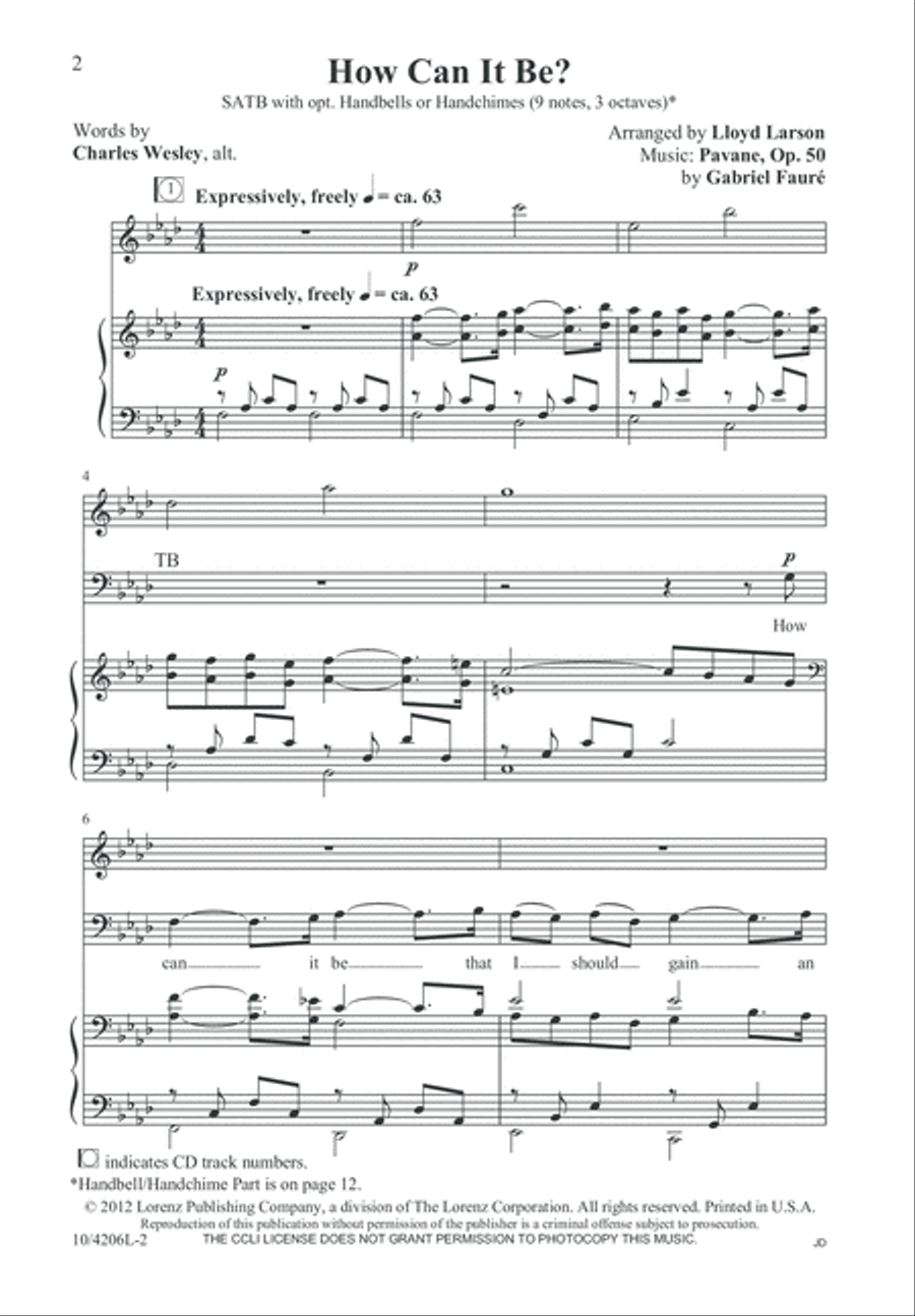 How Can It Be? 4-Part scores gallery preview page 3
