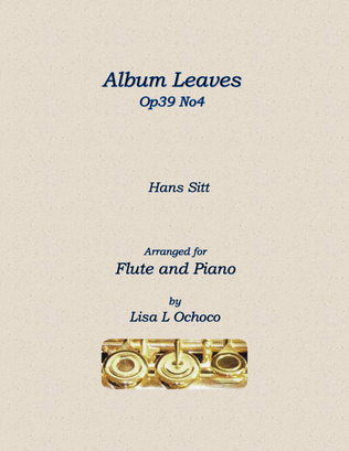 Album Leaves Op39 No4 for Flute and Piano