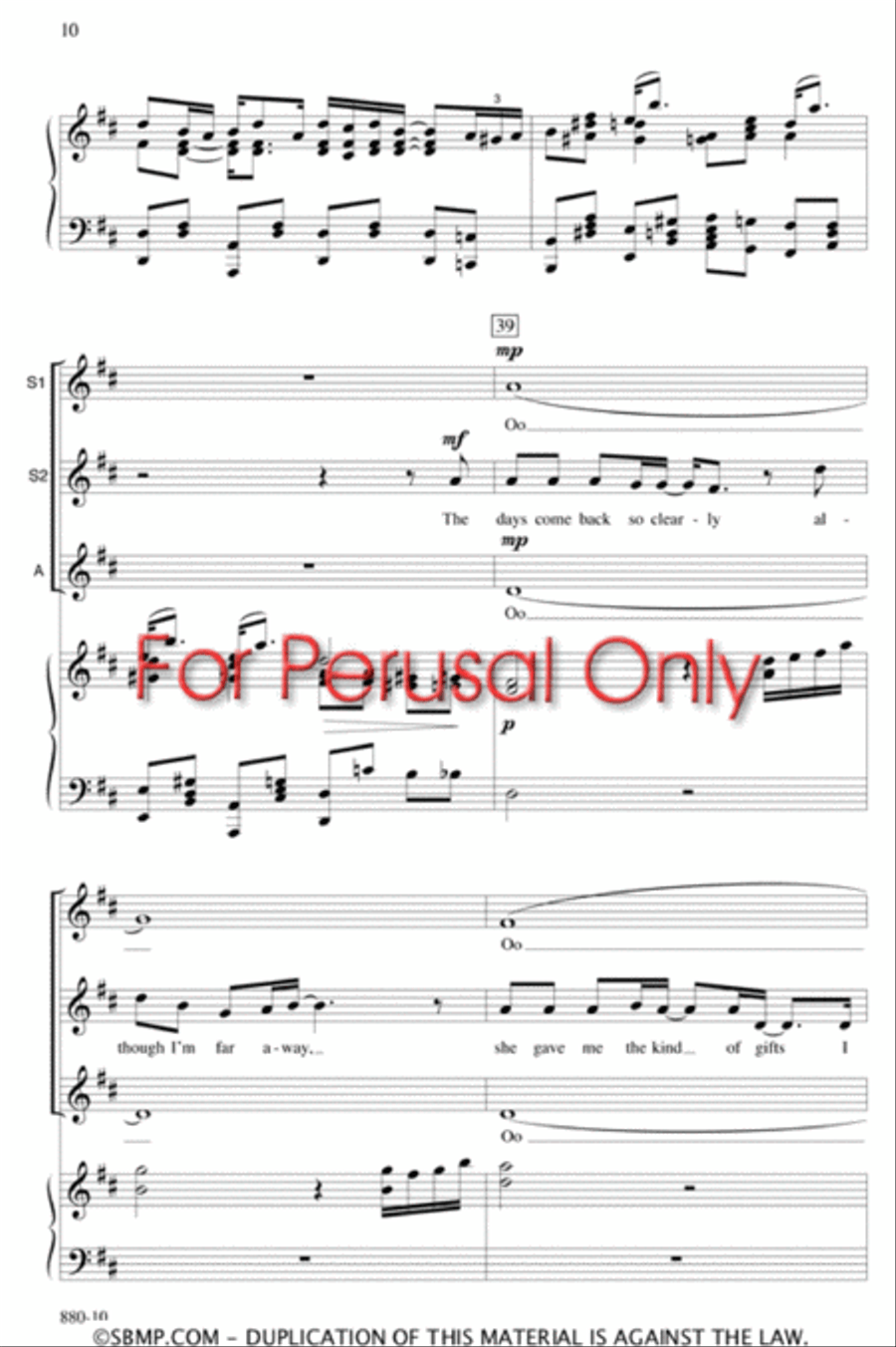 Music in My Mother's House - SSAA Octavo SSAA scores gallery preview page 9