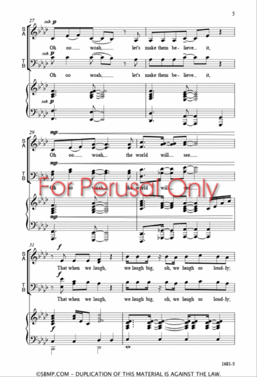 The World Will See - SATB 4-Part scores gallery preview page 5