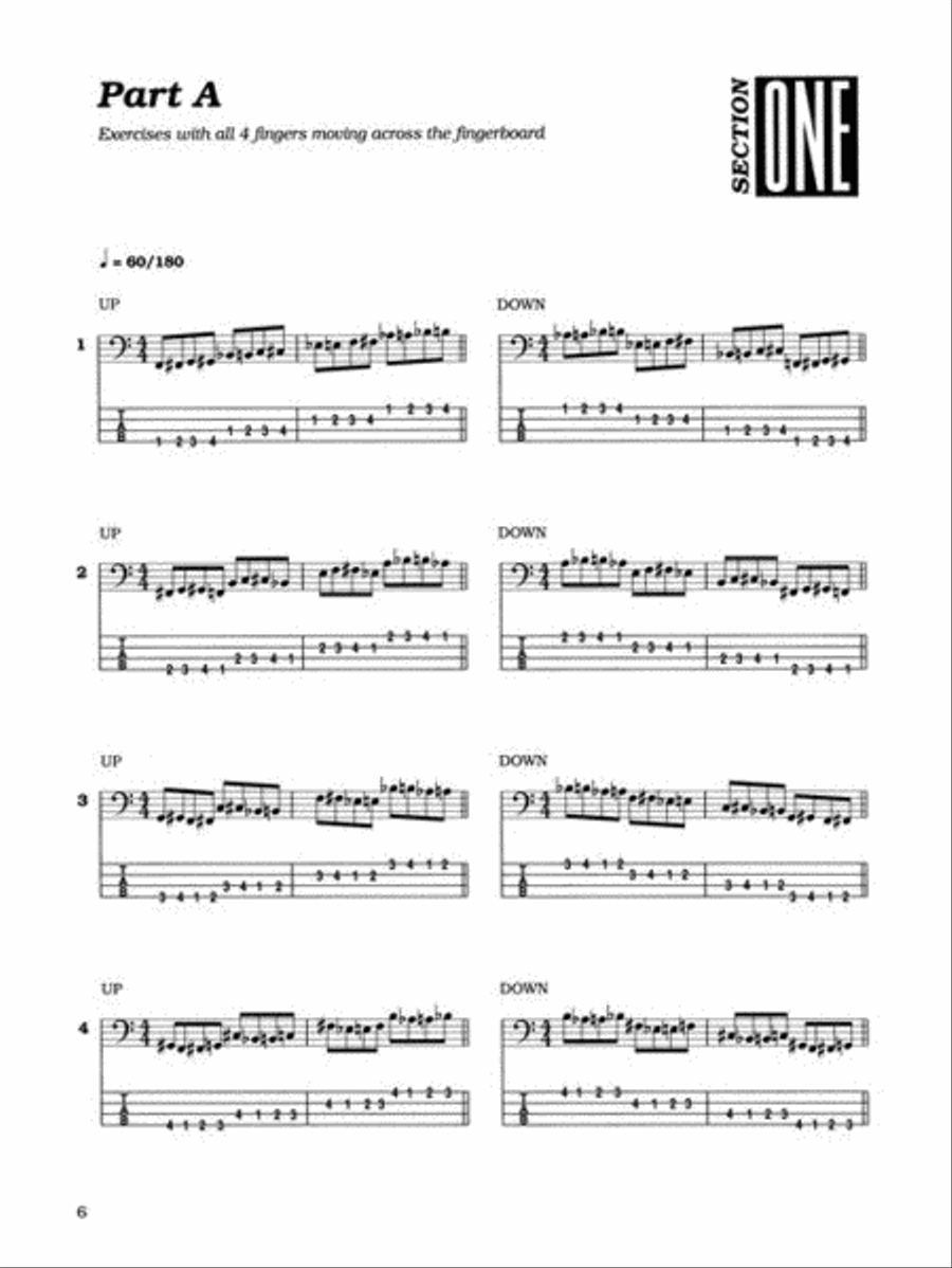 Bass Fitness – An Exercising Handbook: Updated Edition! Bass Guitar Tablature scores gallery preview page 7