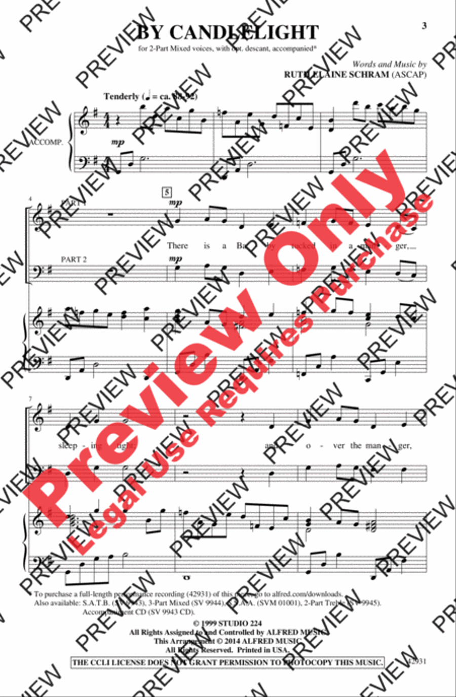 By Candlelight 2-Part scores gallery preview page 3
