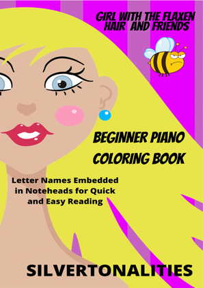 Girl With the Flaxen Hair Beginner Piano Coloring Book