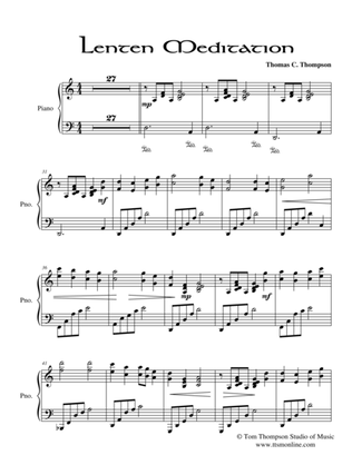 Lenten Meditation (piano score)