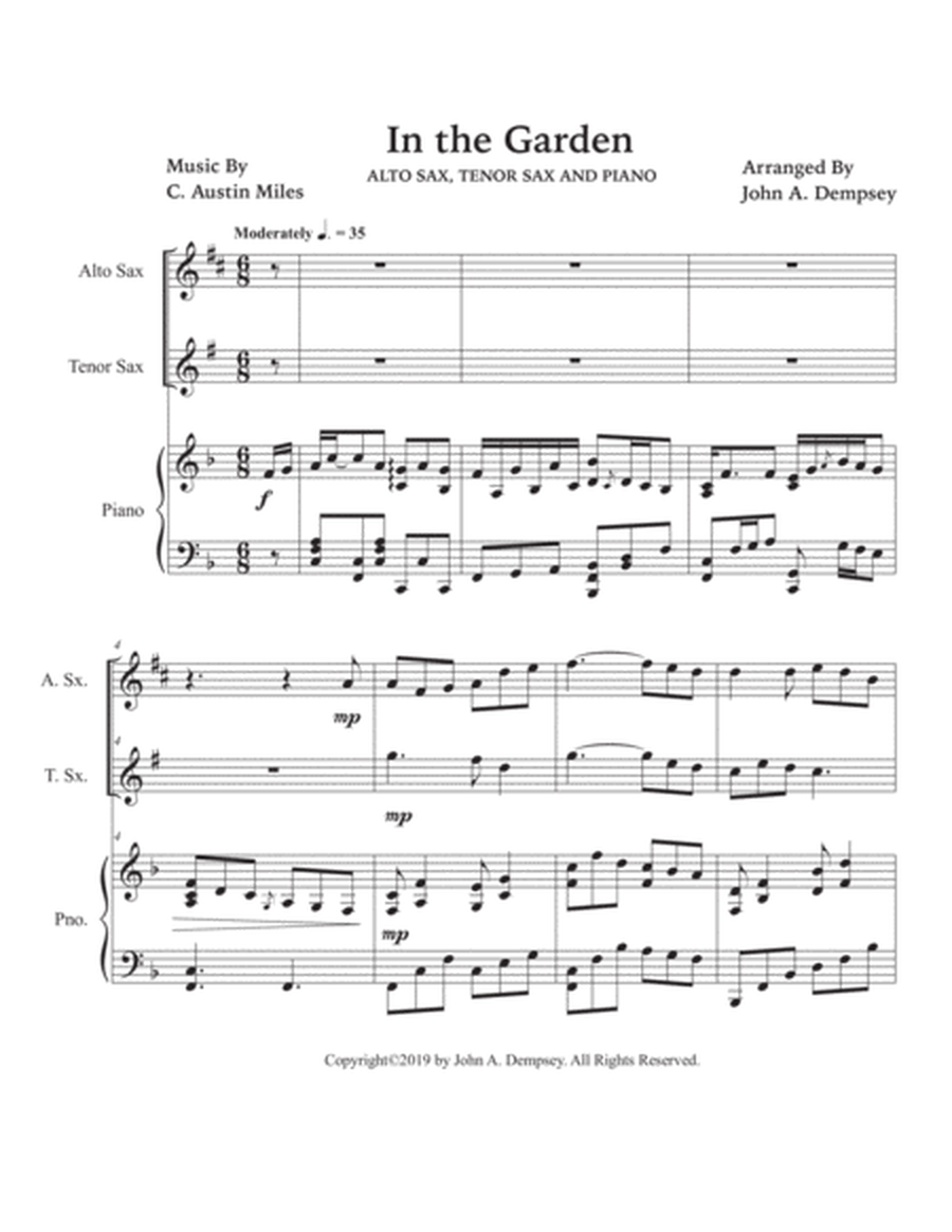 In the Garden (Trio for Alto Sax, Tenor Sax and Piano) image number null