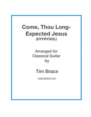 Book cover for Come, Thou Long-Expected Jesus (HYFRYDOL) for solo finger-style guitar