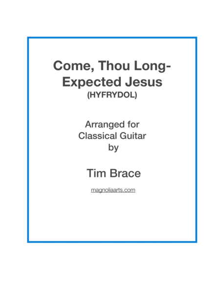 Come, Thou Long-Expected Jesus (HYFRYDOL) for solo finger-style guitar image number null