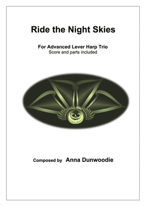 Book cover for Ride the Night Skies Harp Trio