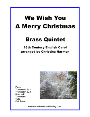 Book cover for We Wish You A Merry Christmas - Brass Quintet