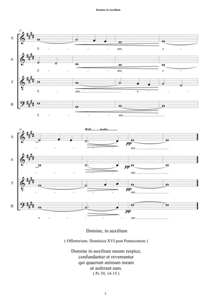 Domine, in auxilium - Offertorium for Choir SATB a cappella image number null