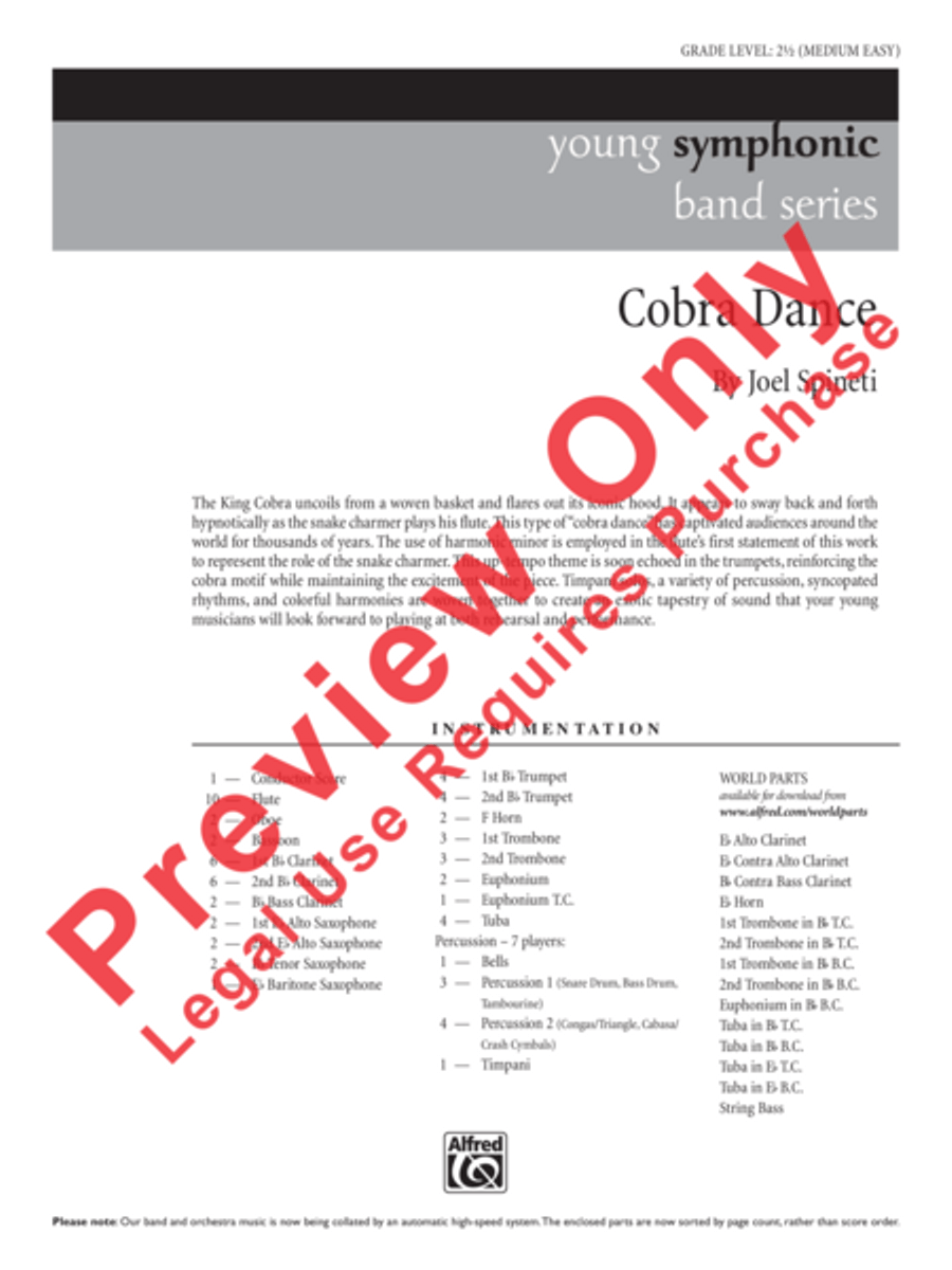 Cobra Dance Concert Band scores gallery preview page 2