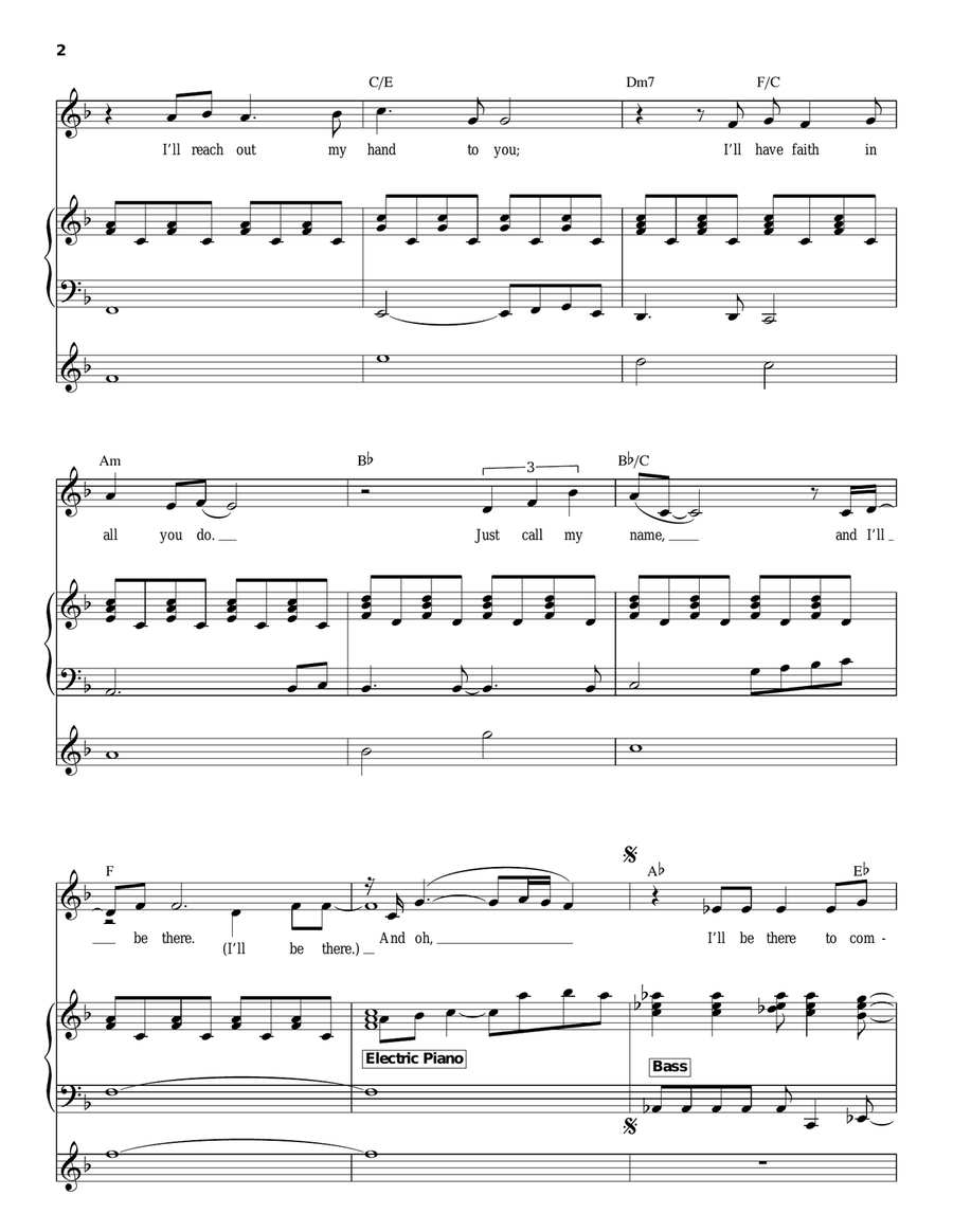 I'll Be There Piano scores gallery preview page 2