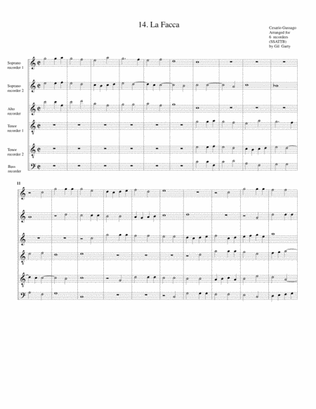Sonata no.14 a6 (28 Sonate a quattro, sei et otto, con alcuni concerti (1608)) "La Facca" (arrangeme