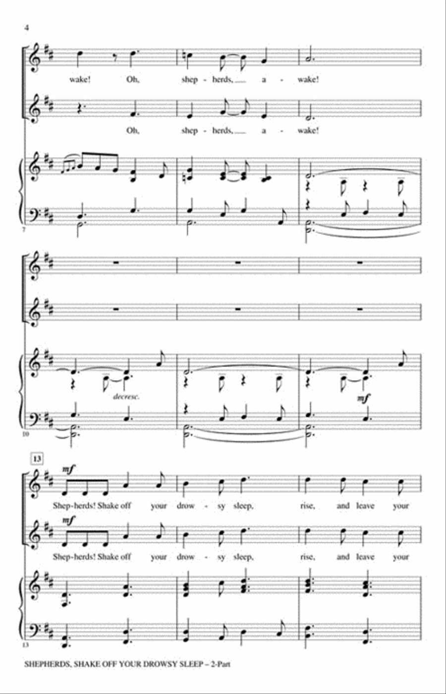 Shepherds, Shake Off Your Drowsy Sleep 2-Part scores gallery preview page 3
