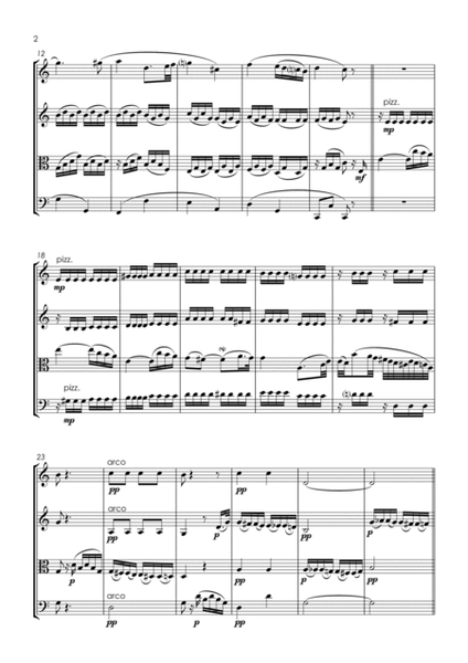 Sonata No.8 "Pathetique", 2nd movement (Beethoven) - string quartet image number null