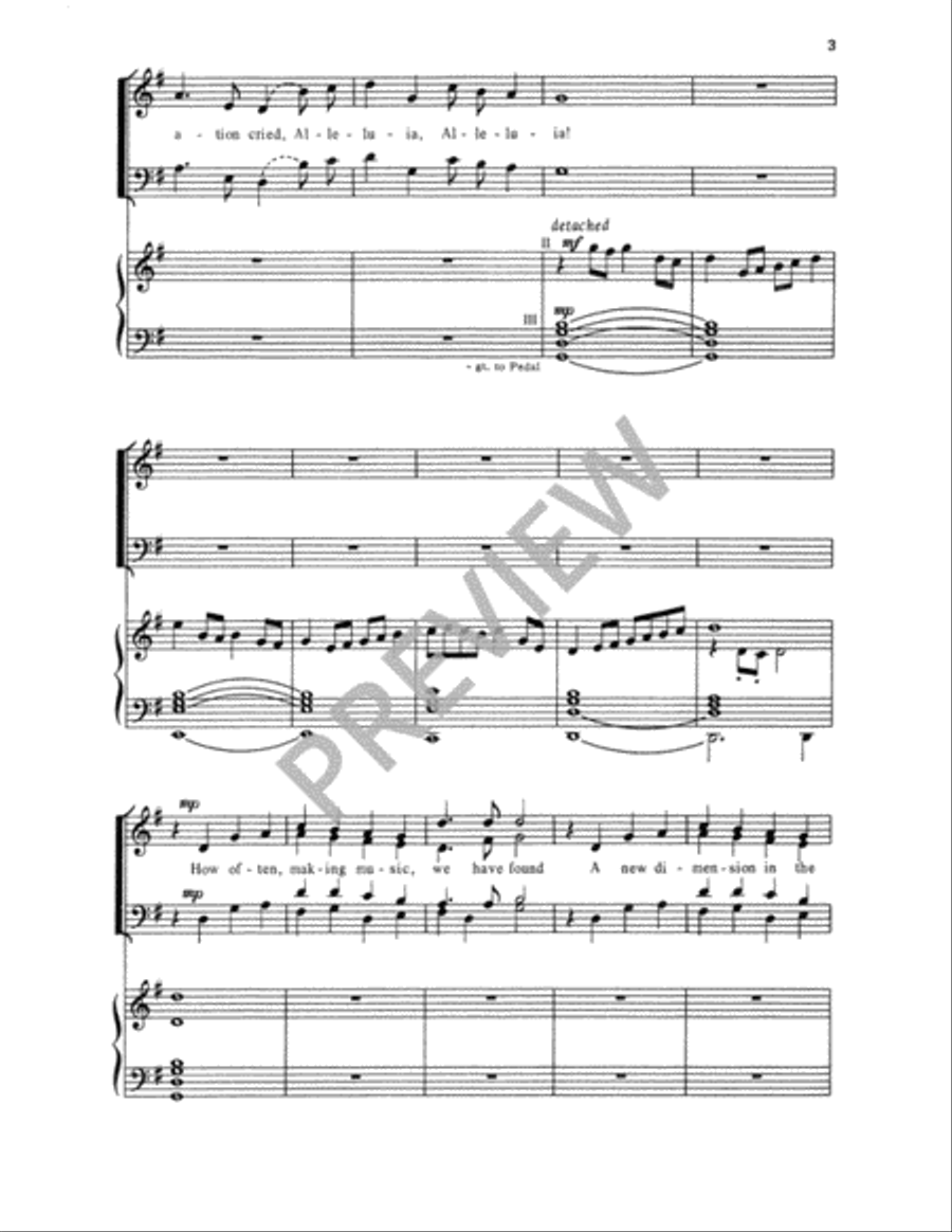 When, in Our Music, God Is Glorified 4-Part scores gallery preview page 4
