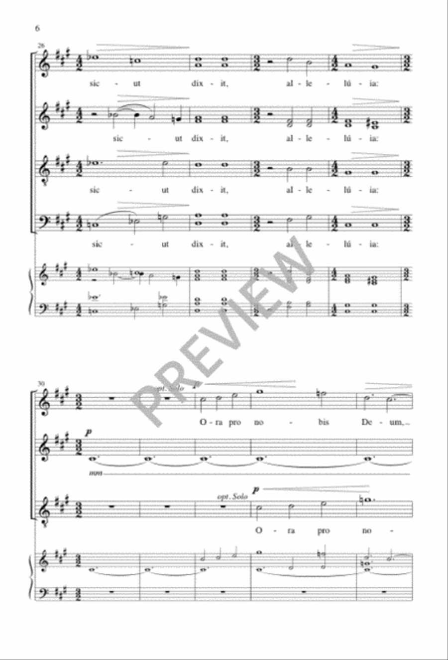 Regina caeli Divisi scores gallery preview page 6