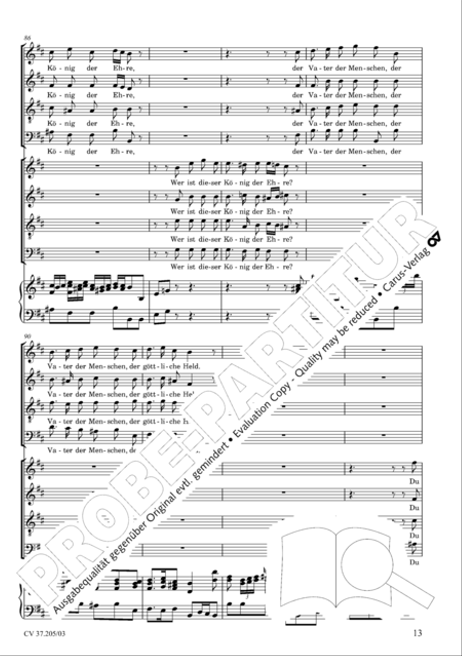 Ergreifet die Psalter, ihr christlichen Chore 4-Part scores gallery preview page 14