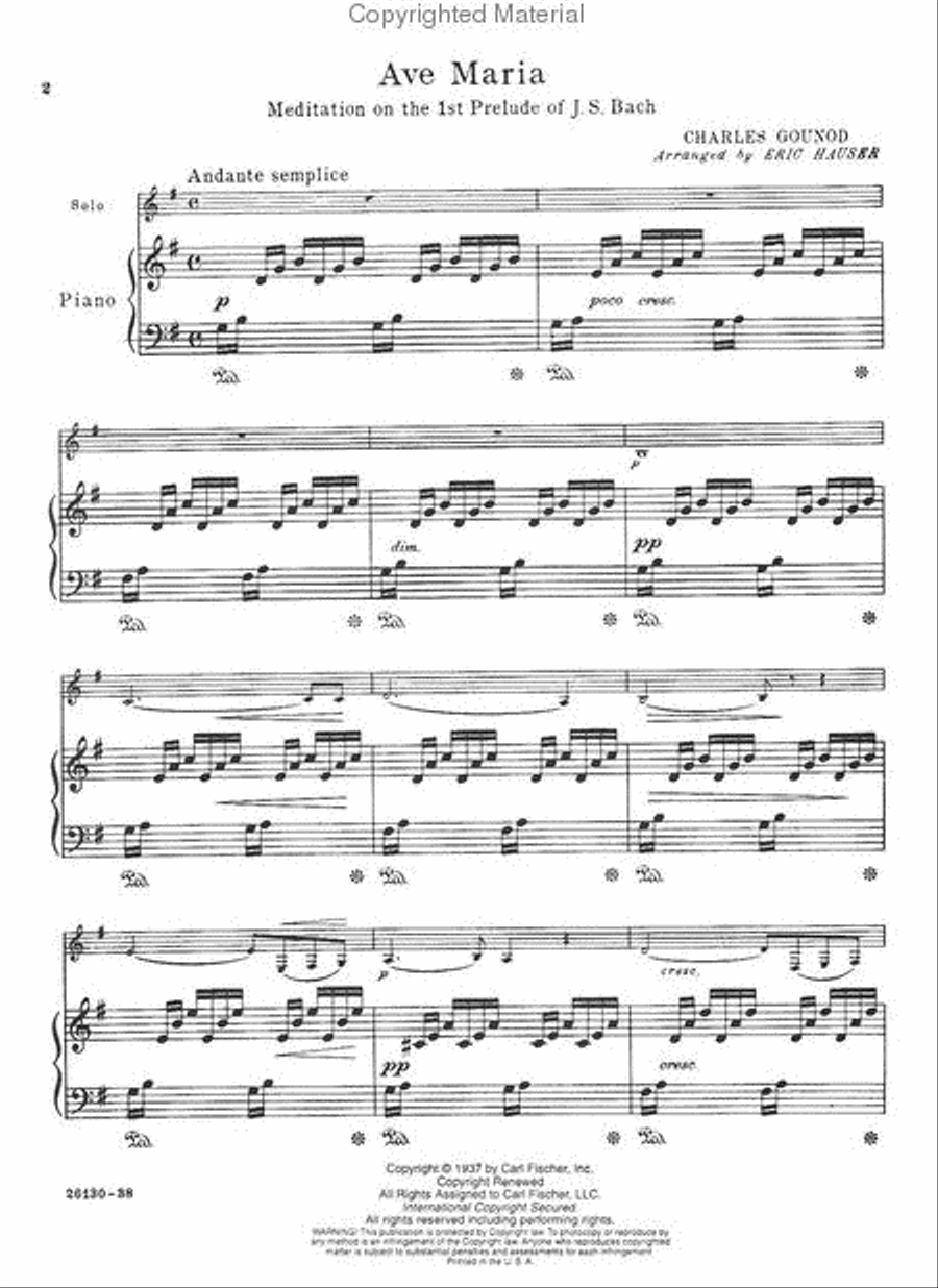 Ave Maria Ave Maria Piano scores gallery preview page 2