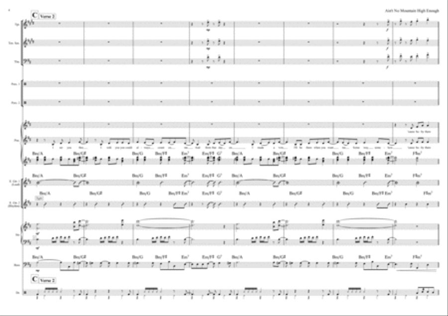 Ain't No Mountain High Enough Jazz Ensemble scores gallery preview page 4