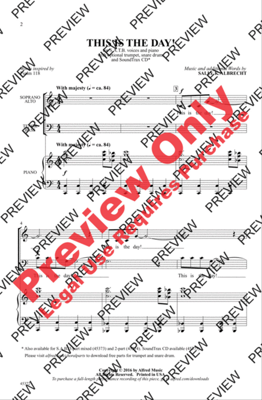 This Is the Day! 4-Part scores gallery preview page 2