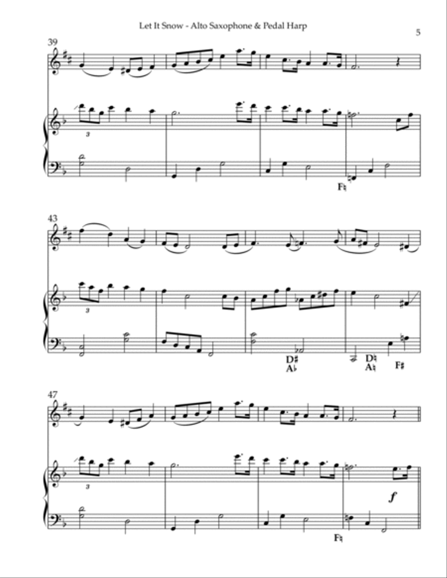 Let It Snow! Let It Snow! Let It Snow! Alto Saxophone scores gallery preview page 5