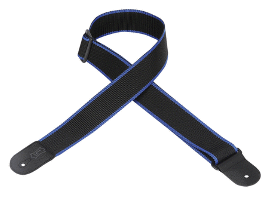 Book cover for Polypropylene Guitar Strap – Black & Blue