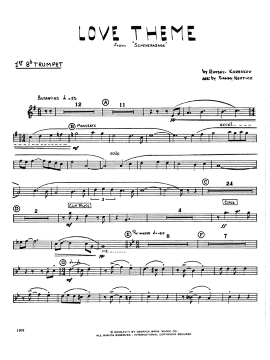 Love Theme From Scheherazade - 1st Bb Trumpet