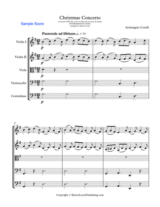Book cover for CHRISTMAS CONCERTO- PASTORALE - STRING ORCHESTRA - Concerto VIII Op. 6 No. 8, Fatto per la notte di