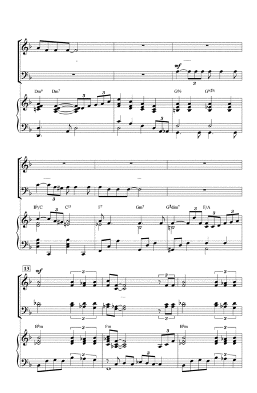Come Rain or Come Shine 4-Part scores gallery preview page 10
