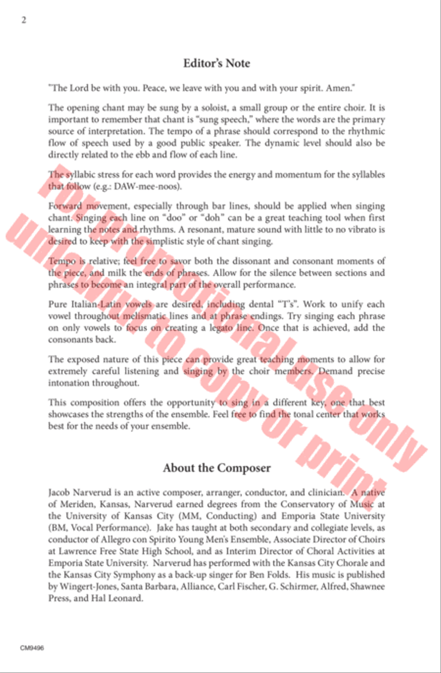 Dominus Vobiscum Dominus Vobiscum 3-Part scores gallery preview page 3