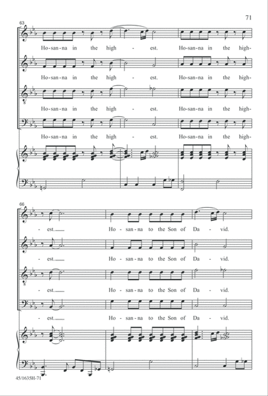 Mass: A Celebration of Love and Joy 4-Part scores gallery preview page 71