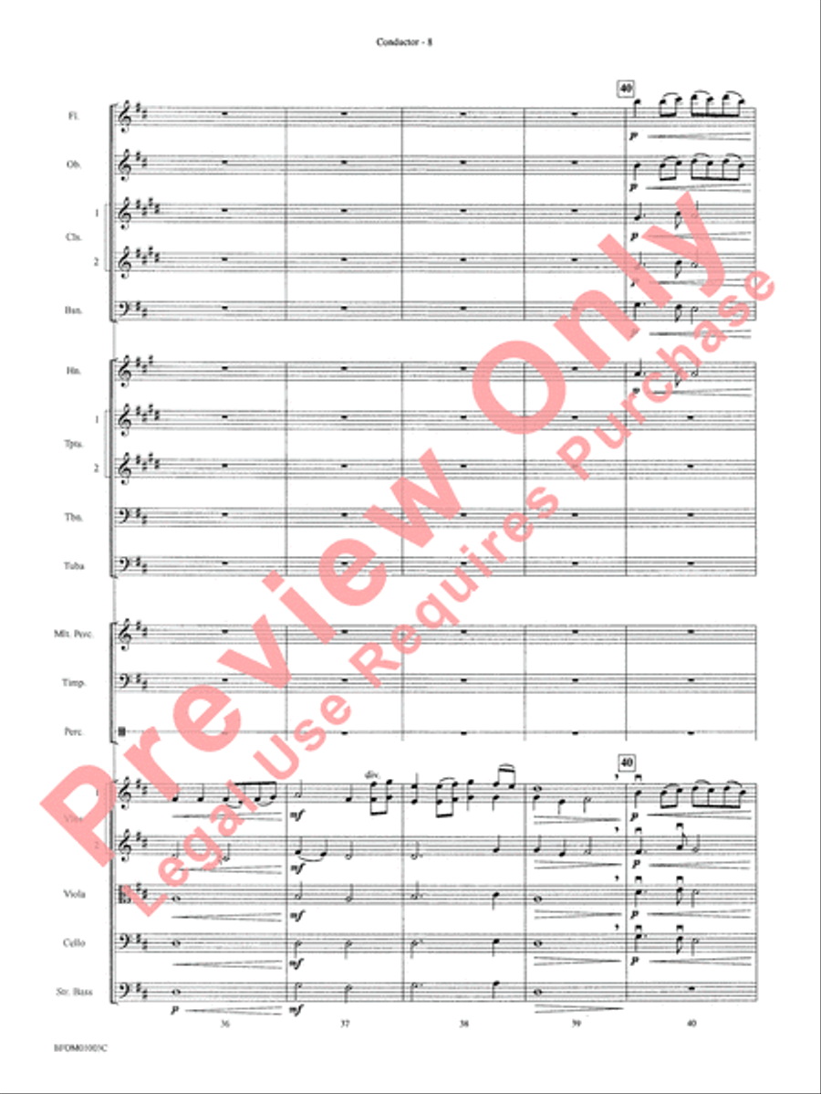 River Songs (based on Deep River and Shall We Gather at the River) Full Orchestra scores gallery preview page 11